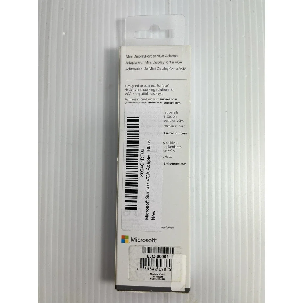 Microsoft Surface VGA Adapter, Black New Mini DisplayPort To VGA New